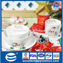 Regalo de Navidad para niños decoración de santa cena de porcelana conjunto